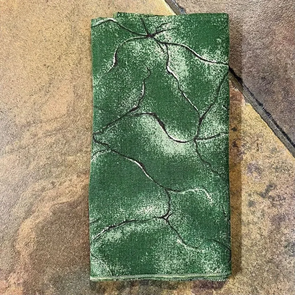 Terrisol Green Marble Crack Cloth Napkins Set of 11